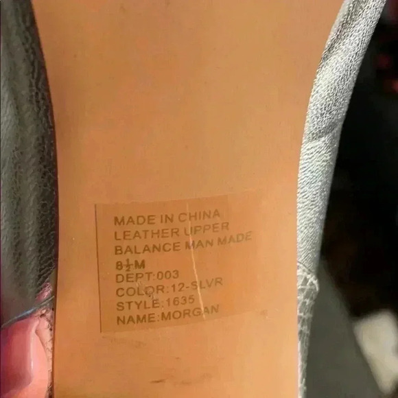 Worn Once Silver Peep Toe Baker heel - Picture 5 of 5